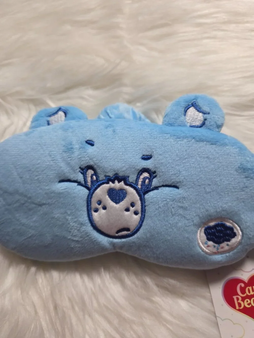 Blue Care Bear Plush Sleep Mask